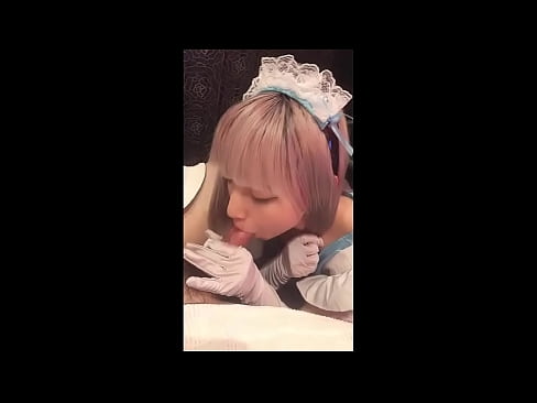 ❤️ Японський ідол [маюка], французький костюм покоївки, частина 1, мінет і дрочка з лосьйоном ❌ Чортове відео  у нас ❌️