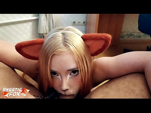 ❤️ Кіцуне ковтає член і кончить в рот ❌ Чортове відео  у нас ❌️